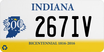 IN license plate 267IV