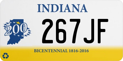 IN license plate 267JF