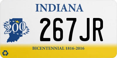 IN license plate 267JR