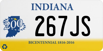 IN license plate 267JS