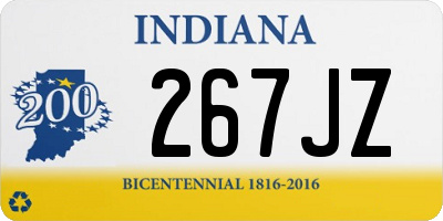 IN license plate 267JZ