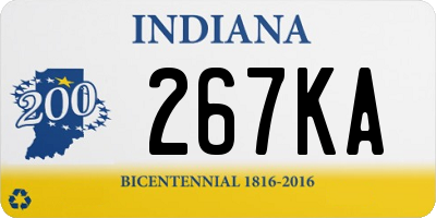 IN license plate 267KA