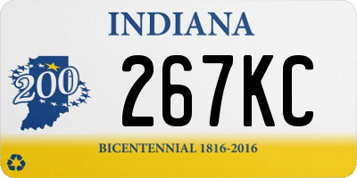 IN license plate 267KC