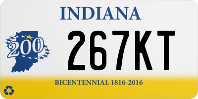 IN license plate 267KT