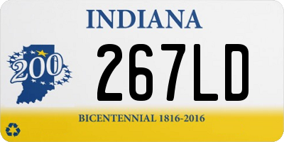 IN license plate 267LD