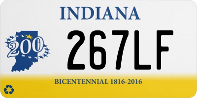 IN license plate 267LF