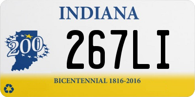 IN license plate 267LI