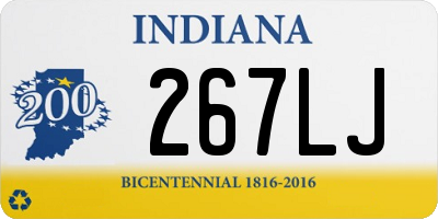 IN license plate 267LJ