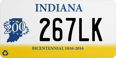 IN license plate 267LK