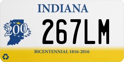 IN license plate 267LM