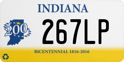 IN license plate 267LP