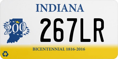 IN license plate 267LR