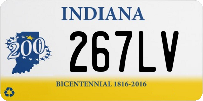 IN license plate 267LV