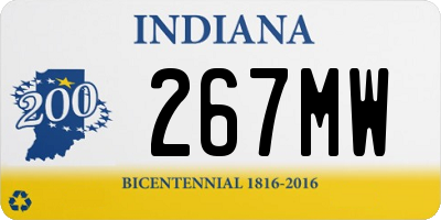 IN license plate 267MW