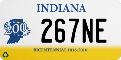 IN license plate 267NE