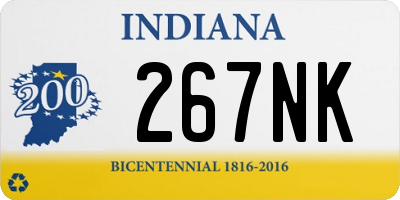 IN license plate 267NK