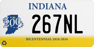 IN license plate 267NL