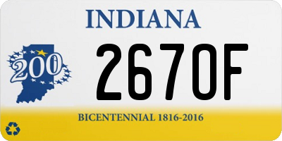 IN license plate 267OF