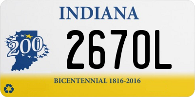 IN license plate 267OL