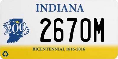 IN license plate 267OM