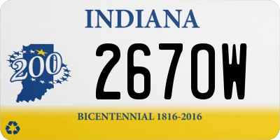 IN license plate 267OW