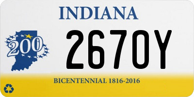 IN license plate 267OY