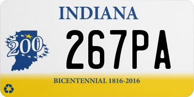 IN license plate 267PA