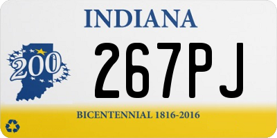 IN license plate 267PJ