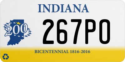 IN license plate 267PO