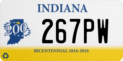 IN license plate 267PW