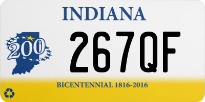 IN license plate 267QF