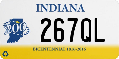 IN license plate 267QL