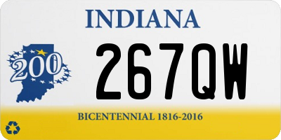 IN license plate 267QW