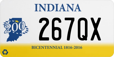 IN license plate 267QX