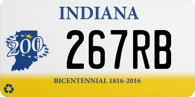 IN license plate 267RB