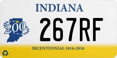 IN license plate 267RF