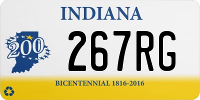 IN license plate 267RG