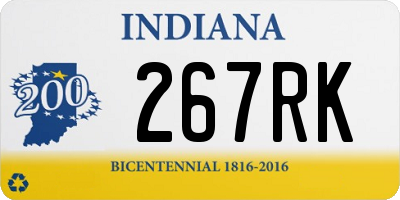 IN license plate 267RK