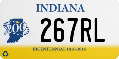 IN license plate 267RL