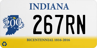 IN license plate 267RN