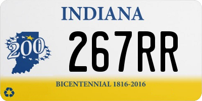 IN license plate 267RR