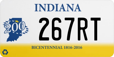 IN license plate 267RT