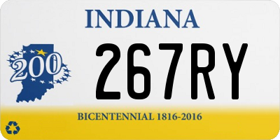 IN license plate 267RY