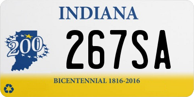 IN license plate 267SA