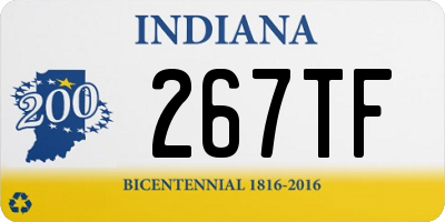 IN license plate 267TF