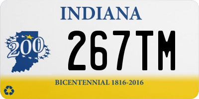 IN license plate 267TM