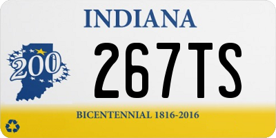 IN license plate 267TS