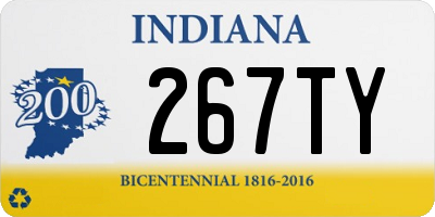 IN license plate 267TY