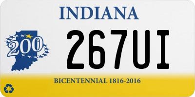 IN license plate 267UI