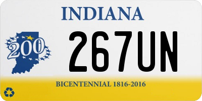 IN license plate 267UN